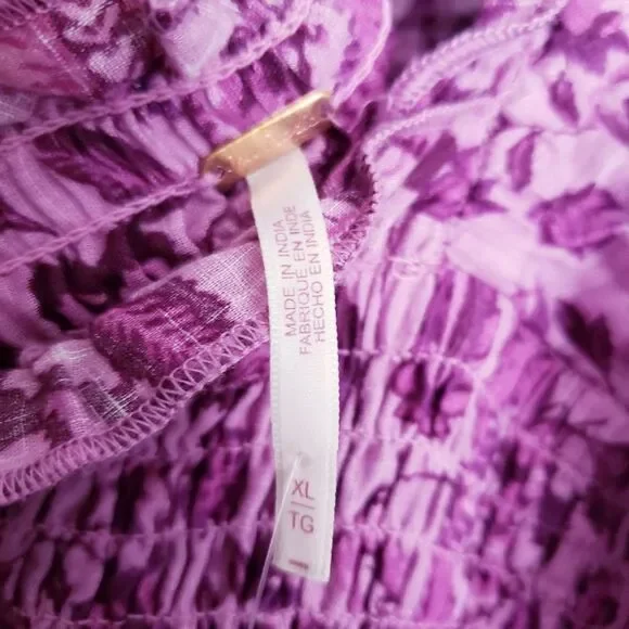 Free People Smock It To Me Purple Floral Mini Dress - Picture 8 of 8